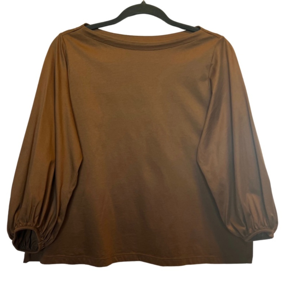 Uniqlo women’s brown Size M crop top crew neck Top